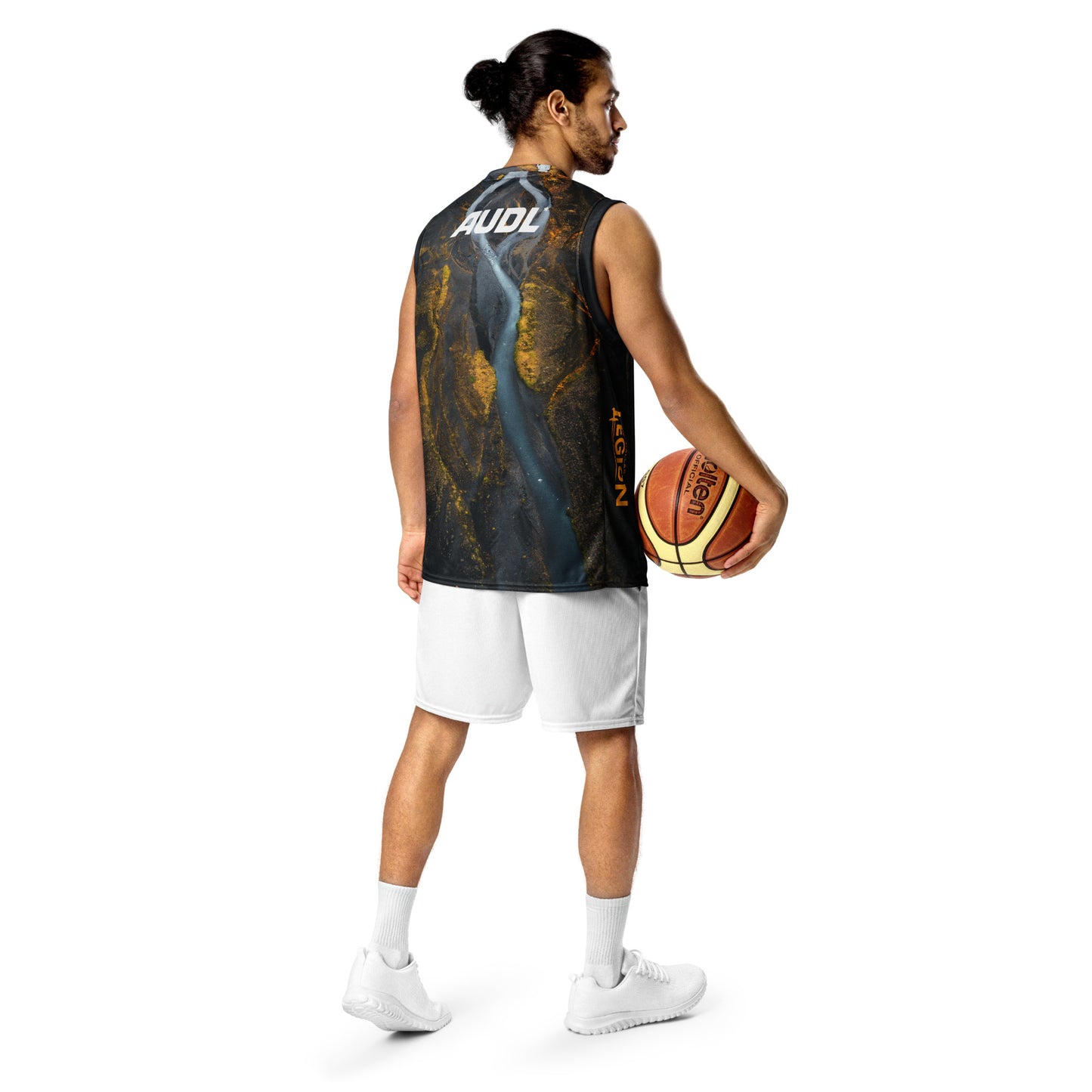 Recycled unisex basketball jersey - Star River