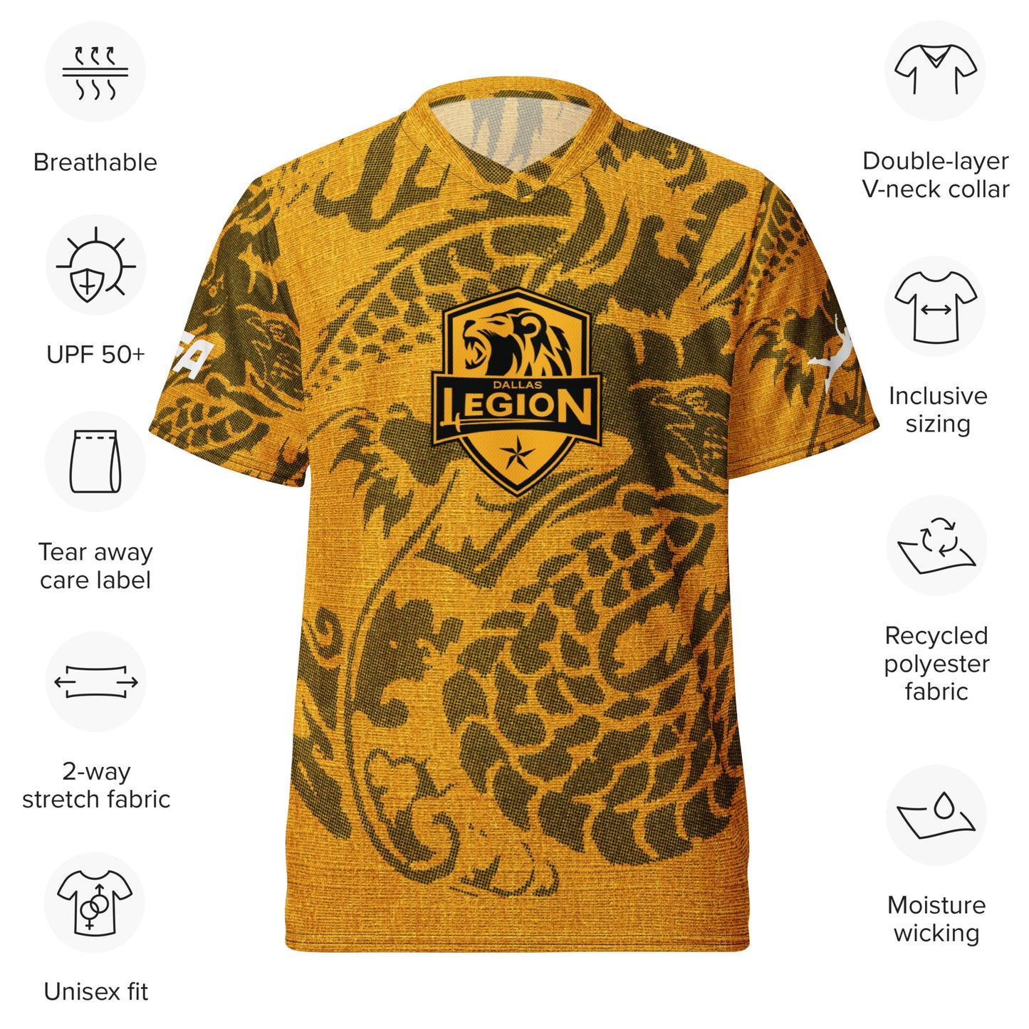 Recycled unisex sports jersey - Dragon