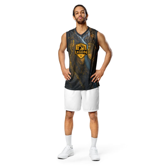 Recycled unisex basketball jersey - Star River