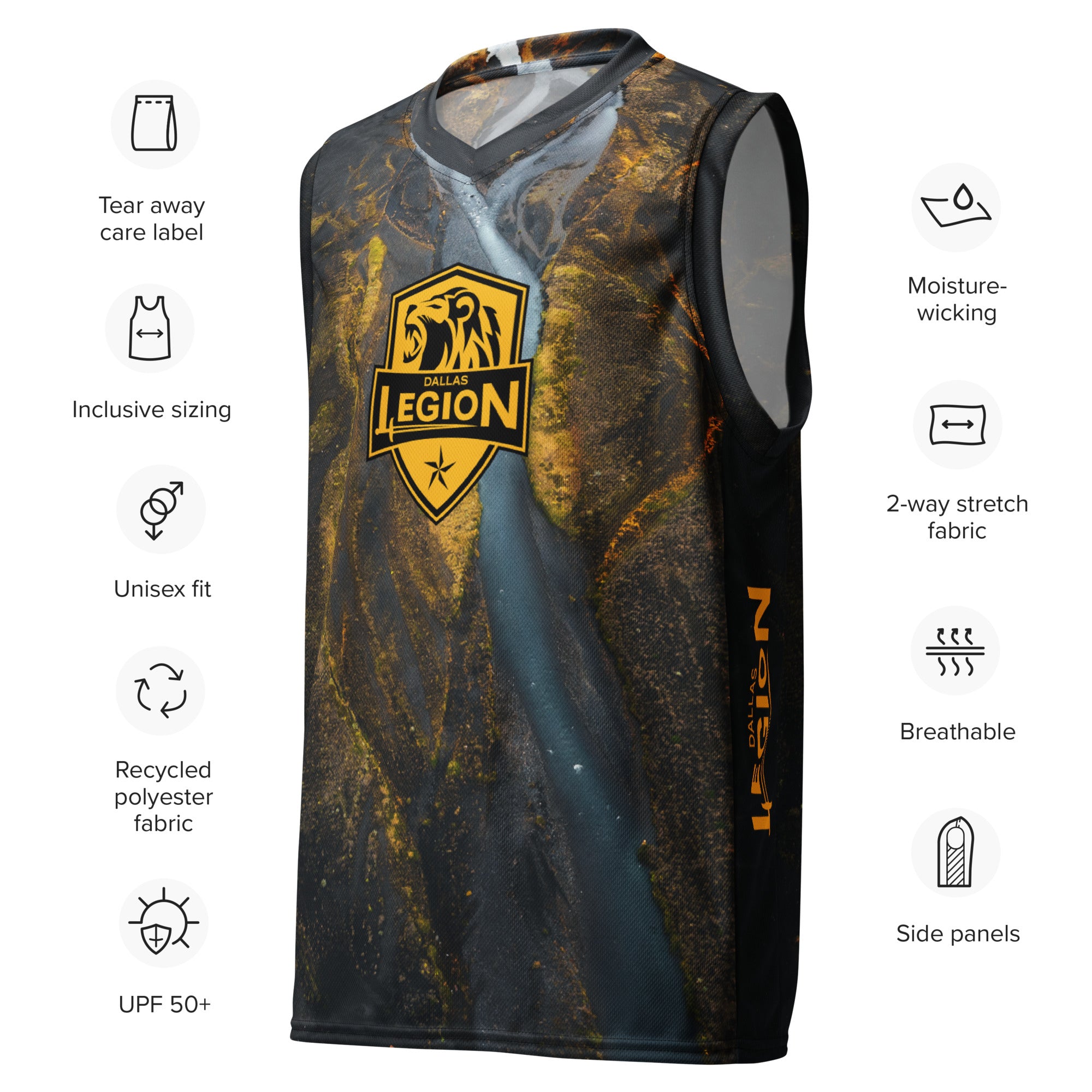 Recycled unisex basketball jersey - Star River
