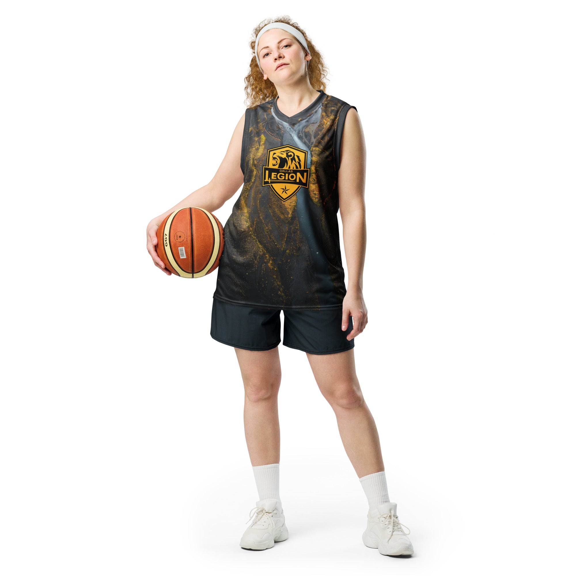 Recycled unisex basketball jersey - Star River