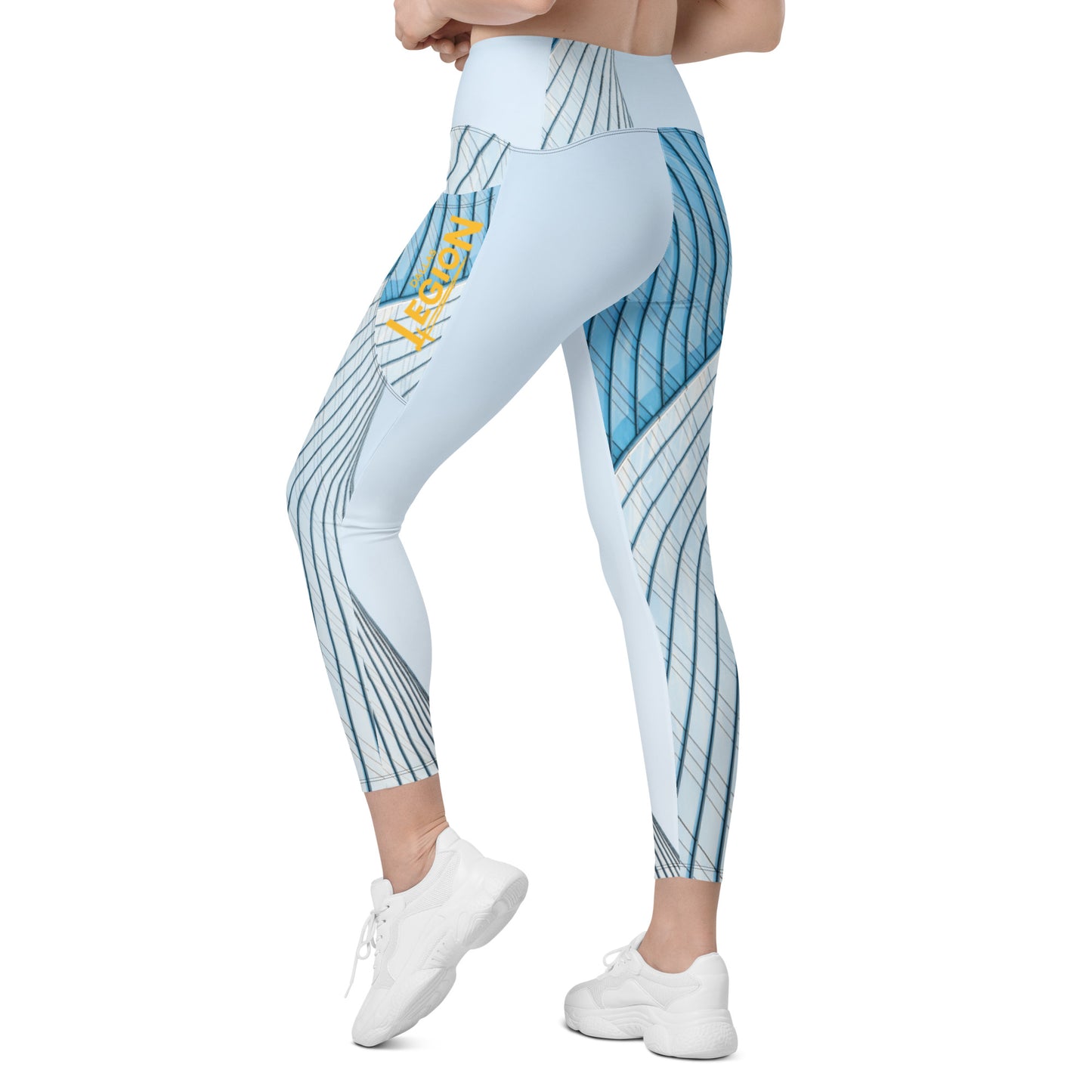 Leggings with pockets - Blue Scraper