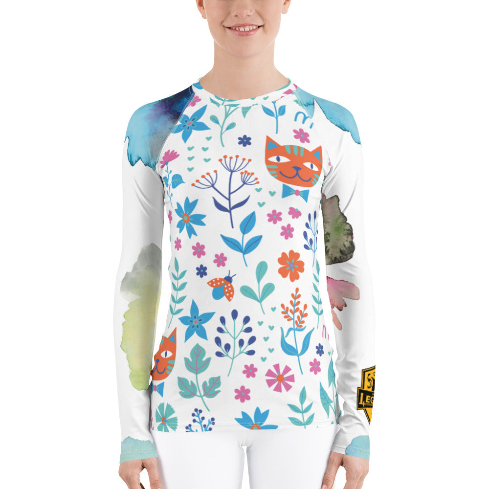 Women's Rash Guard - Meow